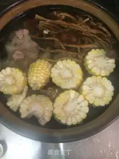 Make Tea mushroom corn corset soup step 4