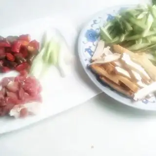 Make Scrambled beans step 1