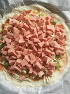 Make Ham sausage pizza step 10