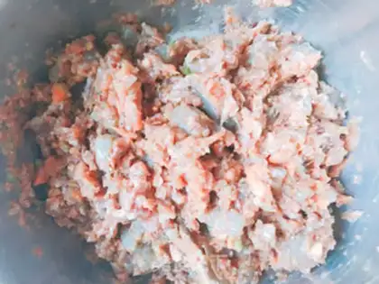 Make Shrimp pork carrot dumplings step 5