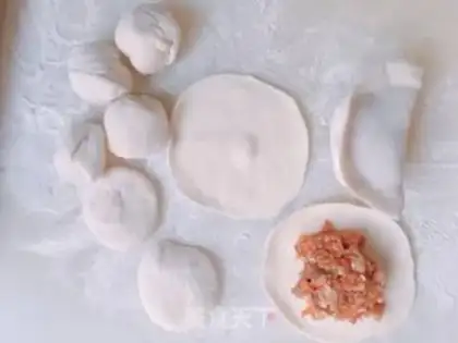 Make Shrimp pork carrot dumplings step 6