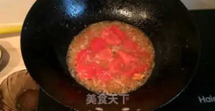 Make Crab-flavored tomato eggs step 2