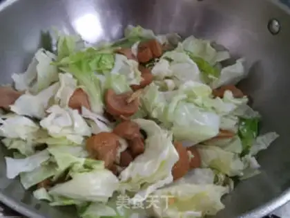 Make Monkey mushrooms burning cabbage step 5