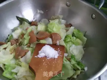 Make Monkey mushrooms burning cabbage step 6