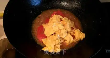 Make Crab-flavored tomato eggs step 3
