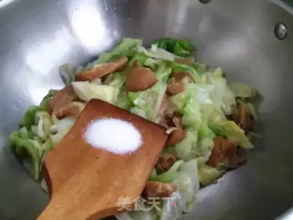 Make Monkey mushrooms burning cabbage step 7