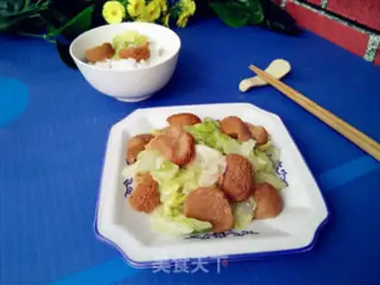 Make Monkey mushrooms burning cabbage step 8
