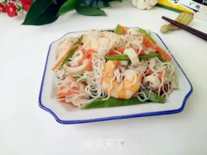 Make Seafood rice powder step 13