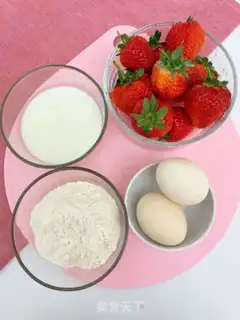 Make Strawberry milk omelet step 0