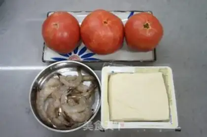 Make Tomato tofu shrimp step 2