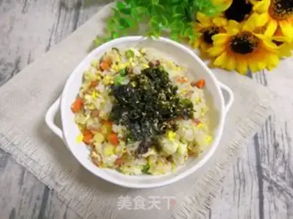 Make Corn pea ham and rice step 15