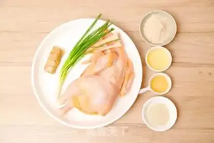 Make The broad salt hand tore the chicken step 0