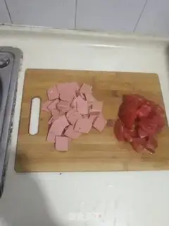 Make Purple ham and egg soup step 1
