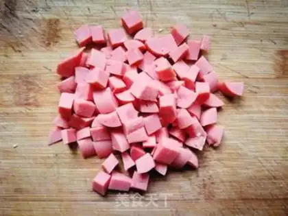Make ♪ Spooned ham and sausage ♪ step 2