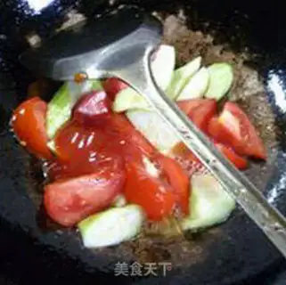 Make Tomato silk fried eggs step 10