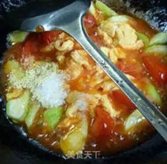 Make Tomato silk fried eggs step 13