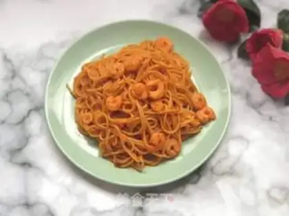 Make Shrimp fried pasta step 4