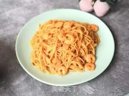 Make Shrimp fried pasta step 6