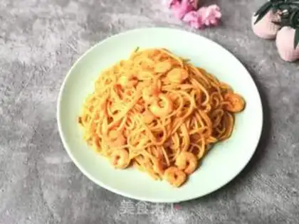 Make Shrimp fried pasta step 8