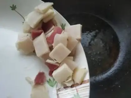 Make Autumn fried ham step 3