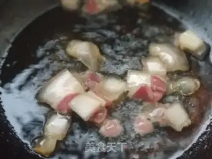 Make Autumn fried ham step 4