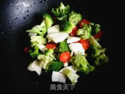 Make The broccoli is made white step 4