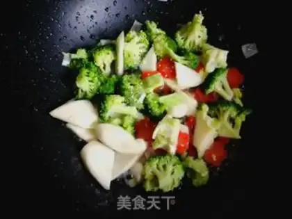 Make The broccoli is made white step 5