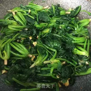 Make Garlic spinach step 2