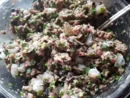 Make Shrimp pork dumplings step 9