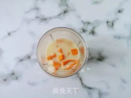 Make A mango milkshake step 2