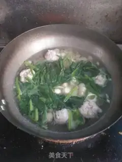 Make Spinach meatballs, cat ears step 6