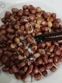 Make Little oiled peanut rice step 5