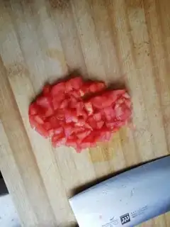 Make Tomato butterflies step 1