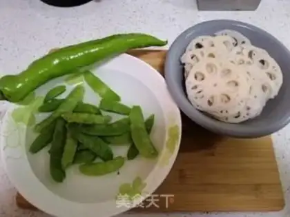 Make Lian has fired Dutch beans step 0