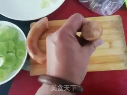 Make Garlic wiener step 1