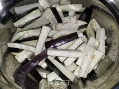 Make Meat and eggplant step 2