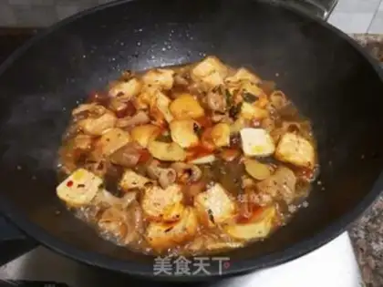 Make Sour sauce, tofu intestines step 10