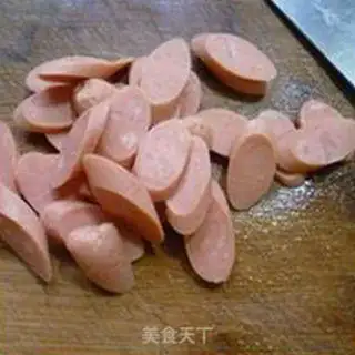 Make Ham sausage mushrooms with beans step 5