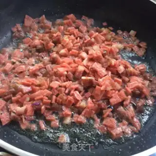 Make Bacon sausage fried rice step 4