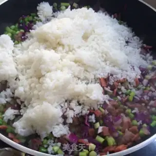 Make Bacon sausage fried rice step 7