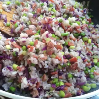 Make Bacon sausage fried rice step 8