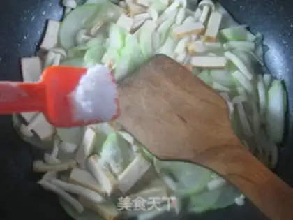 Make Fish tofu, white mushrooms step 9