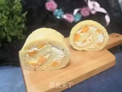 Make Mango cake rolls step 17
