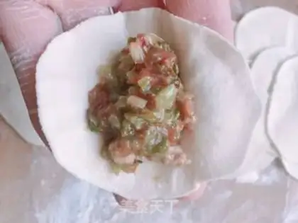 Make Celery pork dumplings step 7