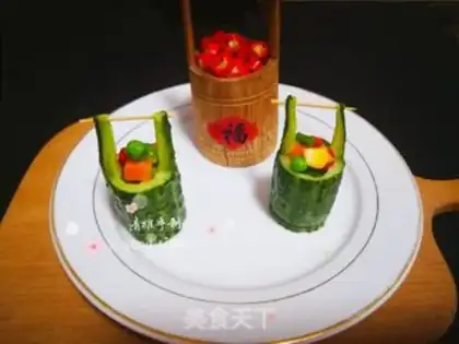 Make Five-colour vegetable grains step 4