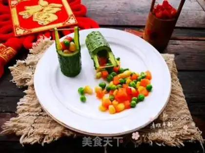 Make Five-colour vegetable grains step 5