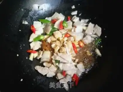 Make Spring fried meat step 7