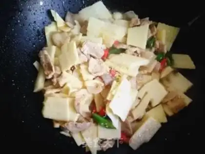 Make Spring fried meat step 10