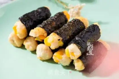 Make Seaweed chicken rolls step 6