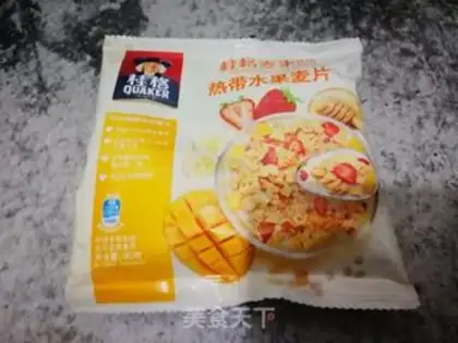 Make Strawberry cereal yogurt bowl step 1